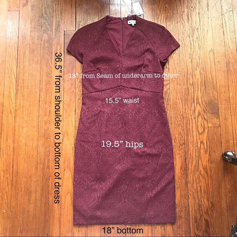 Ava & Aiden Marsala Jacquard Dress - Picture 4 of 4